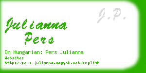 julianna pers business card